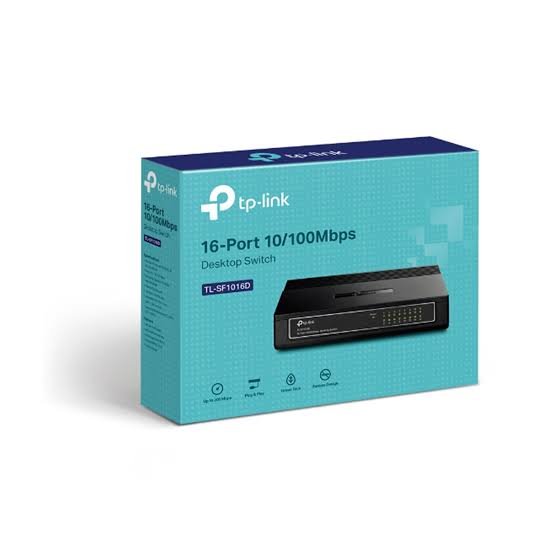 Tp-Link Ethernet Switch, 16 Port Gigabit Unmanaged Metal Desktop Plug and Play Compact